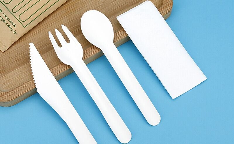 Plain Paper Spoon, Fork & Knife